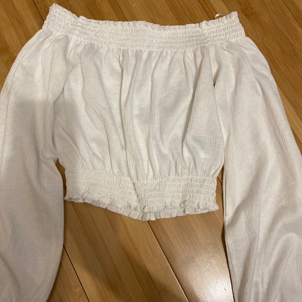 White off shoulder top